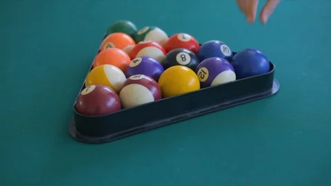 Billiard Pool Ball Triangle Stock-Footage 126652363