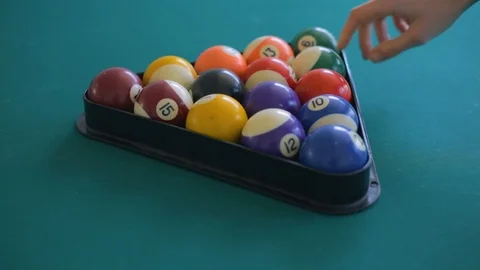 Billiard Pool Ball Triangle Stock Footage 126653016