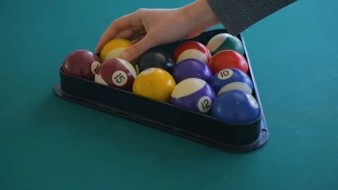 Billiard Pool Ball Triangle Stock-Footage 126653083