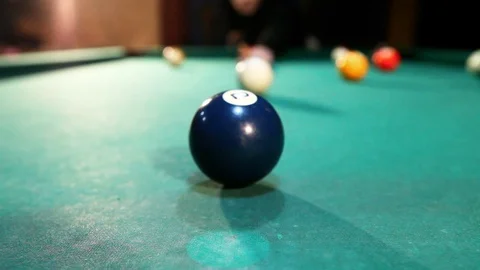 Billiard pool close up shot Stockbeeldmateriaal 88184848