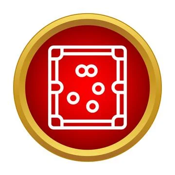 Billiard pool game table icon for recreation hobby Illustrazione stock