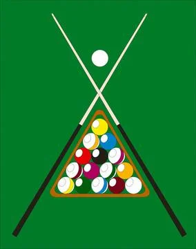 Billiard pool illustration Abstract vector billiard pool illustration (Lic... Stock Photos