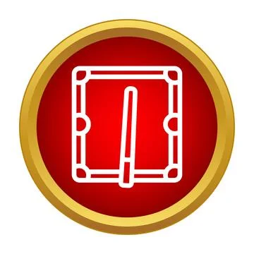 Billiard pool table cue stick game icon イラスト素材