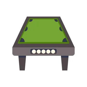 Billiard pool table flat icon design Stock Illustration