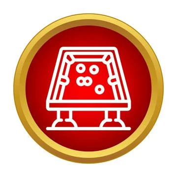 Billiard pool table game sport icon illustration Illustrazione stock