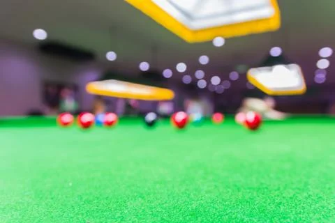 Billiard room blurred background Stock Photos