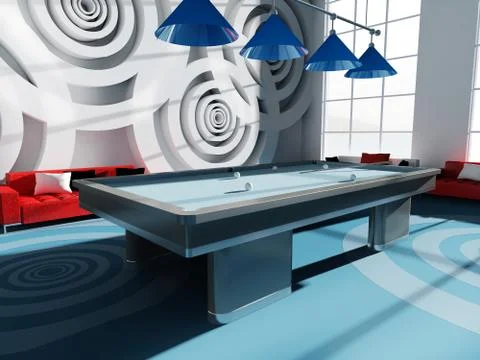 Billiard room Stock Illustration
