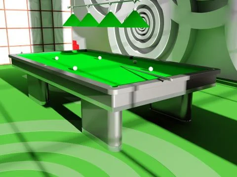 Billiard room Stock Illustration