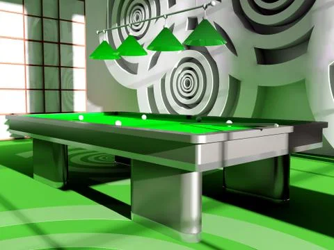 Billiard room Stock Illustration