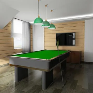 Billiard room Stock Illustration
