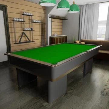 Billiard room Stock Illustration