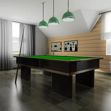 Billiard room Stock Illustration
