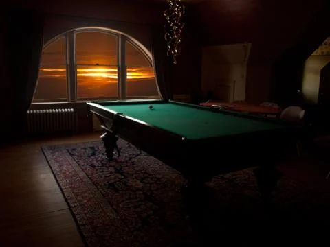 Billiard room Stock Photos