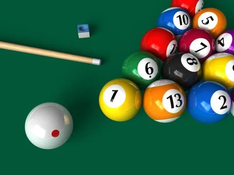 Billiard set Stock Illustration