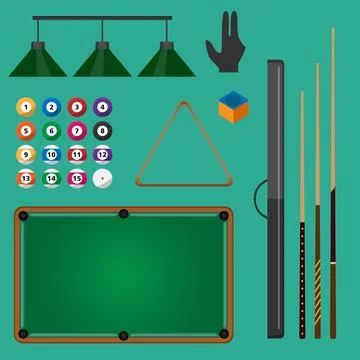 Billiard Set Stock Illustration