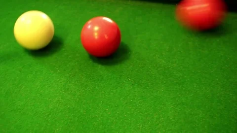 Billiard shot in moution Stock Footage 72634271