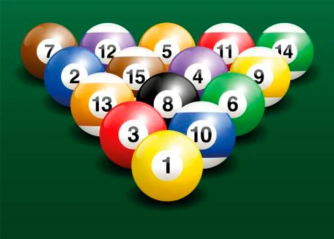 Billiard Start Position Stock Illustration