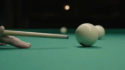 Billiard Table With Ball Movement Stock Footage 234537647