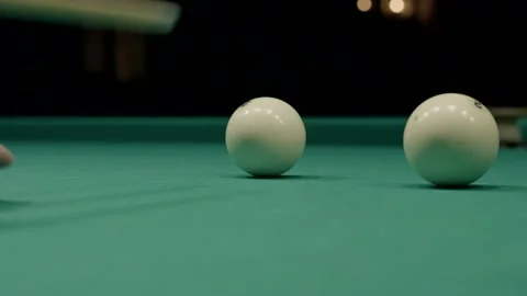 Billiard Table With Ball Movement Stock Footage 234537682