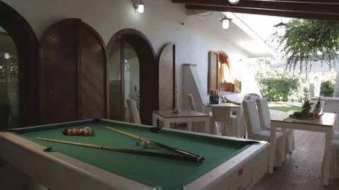 Billiard table close up Stock Footage 88170898
