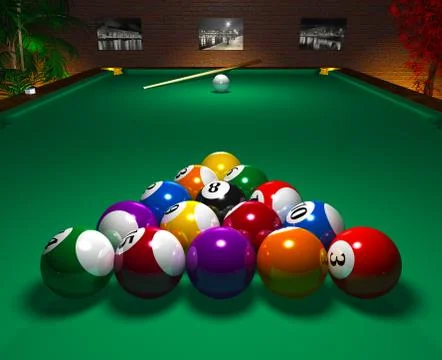 Billiard table in club Stock-Illustration