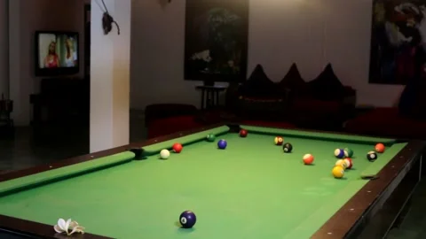 Billiard table Stock Footage 133986231