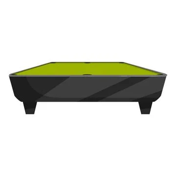 Billiard table with green surface displaying gaming potential Illustrazione stock