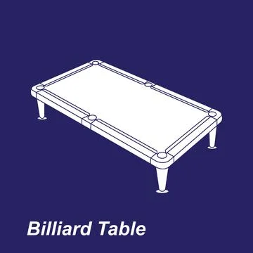 Billiard table icon Illustrazione stock