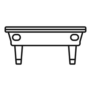 Billiard table icon outlining gaming and entertainment concept Illustrazione stock