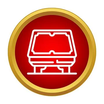 Billiard table icon outlining pool game equipment Illustrazione stock