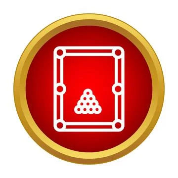 Billiard table icon showing game and leisure activity Stockillustratie