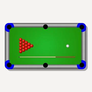 Billiard table illustration Stock Illustration