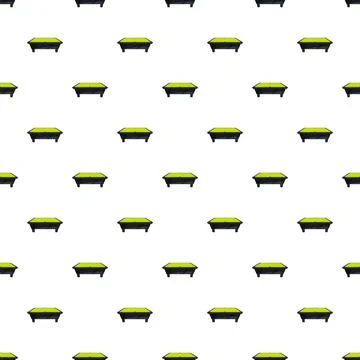 Billiard table playing equipment seamless pattern Stock Illustration