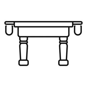 Billiard table playing game outline icon Illustrazione stock