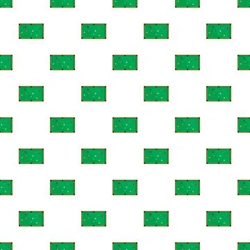 Billiard table repeat pattern on white background 库存插图