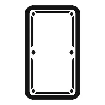 Billiard table top view playing game icon Stock Illustration