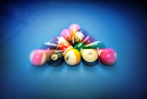Billiard table vintage background Stock Photos