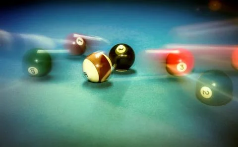 Billiard table vintage background Stock Photos