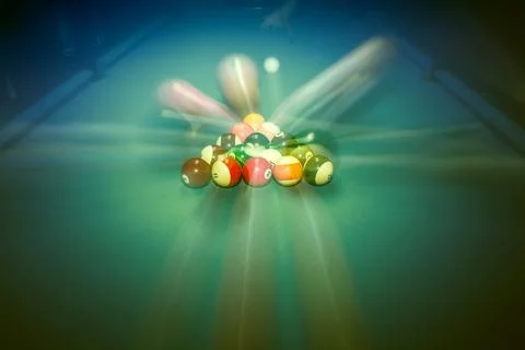 Billiard table vintage background Stock Photos