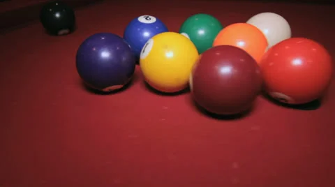 Billiards Ball Break Stock Footage 22568570