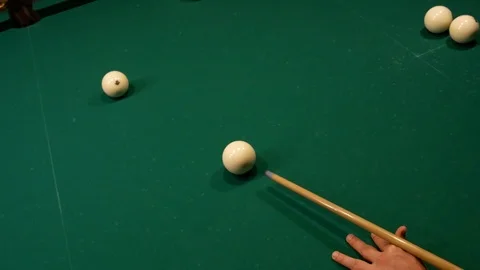 Billiards ball gets the pocket Stock Footage 114289079