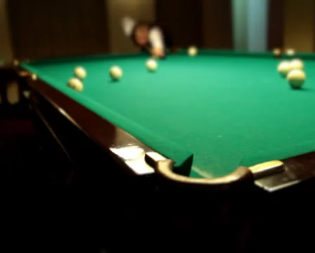 Billiards game blow on ball PAL Stock Footage 1077288
