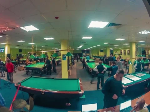 Billiards gopro timelaps 4k Stock Footage 46116876