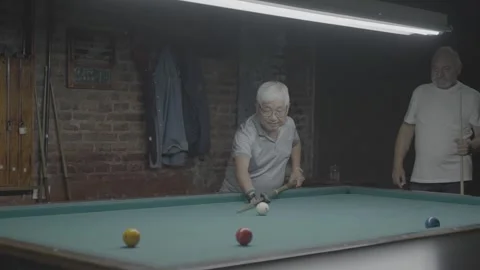 A billiards hall and a man in Buenos Aires, Argentina Stock Footage 345142383