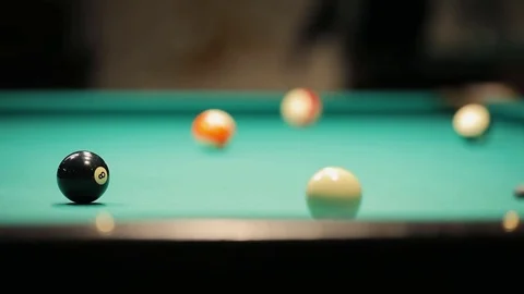 Billiards pool, cue ball Stock Footage 84824815