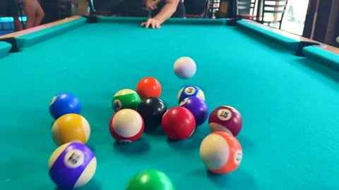 Billiards pool game slow motion Vidéo 159082202