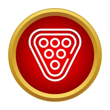 Billiards pool rack icon showing gameplay concept Stock Illustration