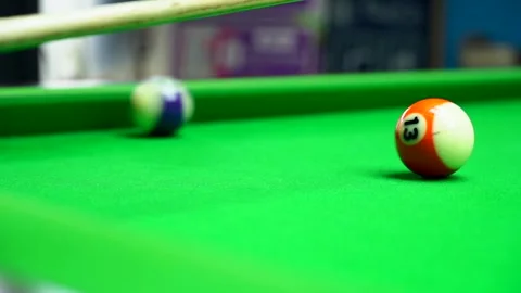 Billiards / Pool — Slow Motion (High Frame Rate) Video stock 330280012