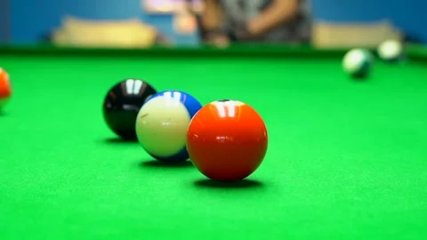 Billiards / Pool — Slow Motion (High Frame Rate) Video stock 330280033