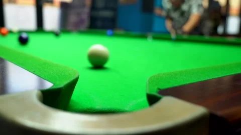 Billiards / Pool — Slow Motion (High Frame Rate) Video stock 330280039